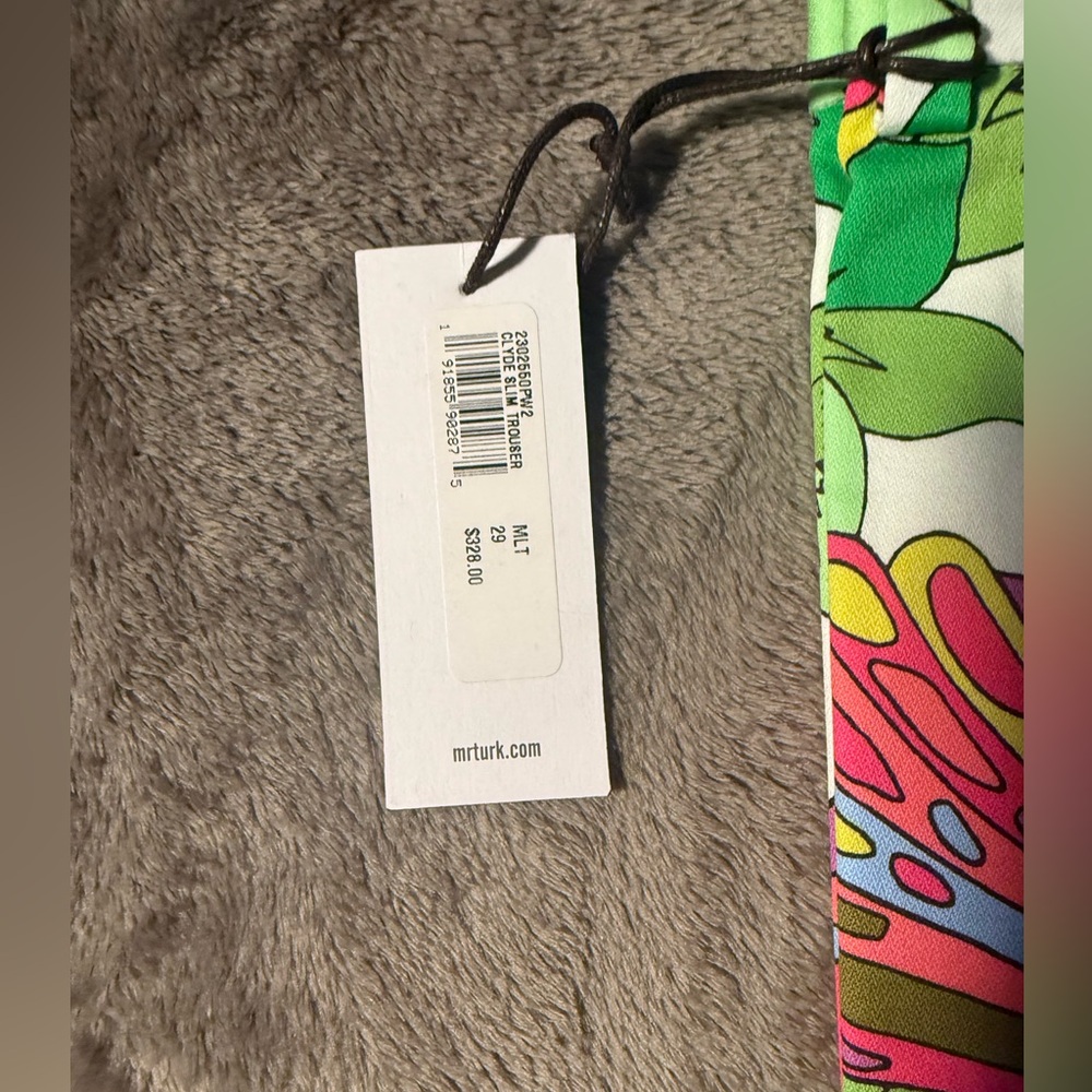 Mr TURK Mens Clyde Slim Trouser Multicolored Size 29 - Picture 4 of 7